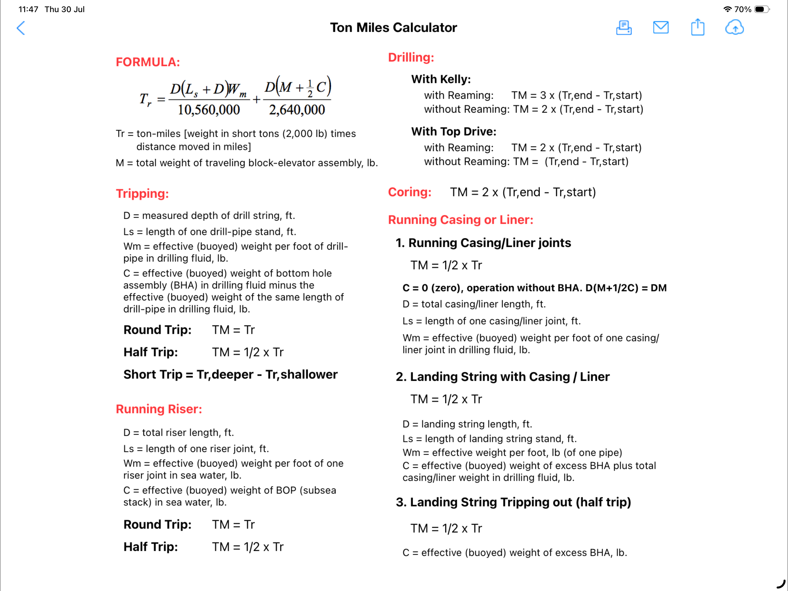 Ton Miles Calculator screenshot 20