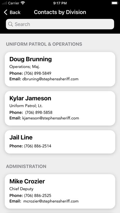 Stephens Co Sheriff’s Office Screenshot