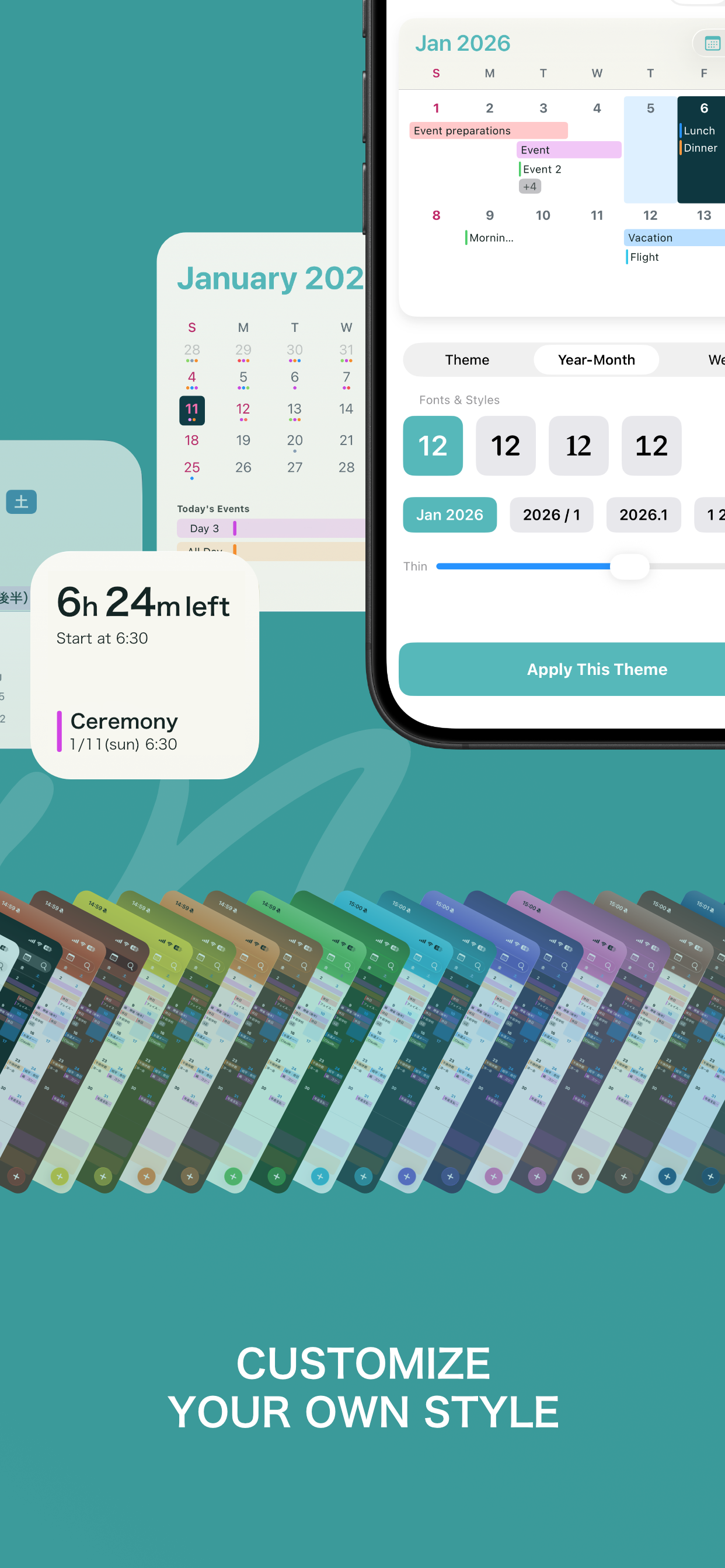 Calun: Simple Monthly Calendar