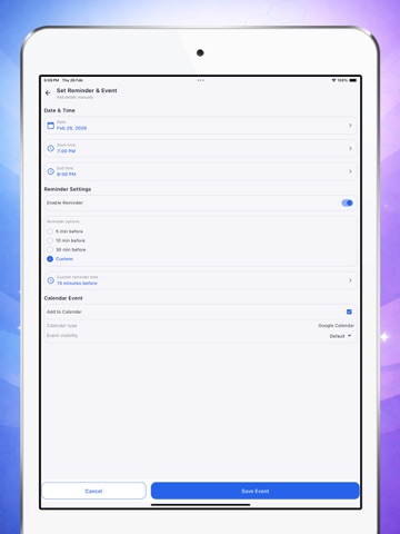 SnapActions - AI Reminders iPad screenshot