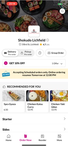 Shokudo Lichfield screenshot