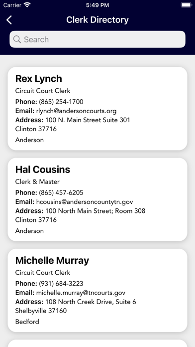 Screenshot 2 of TN Court Clerks Association App