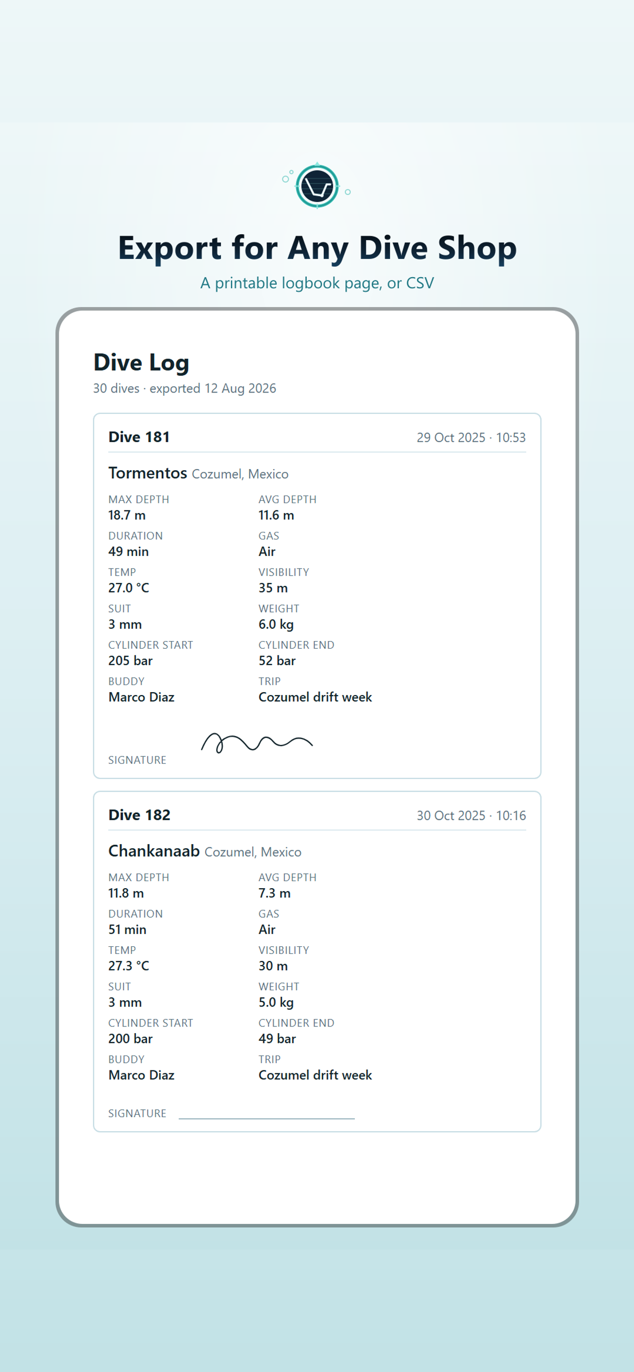 Scuba Log: Dive Logbook screenshot 7