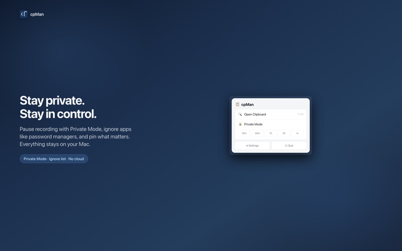 cpMan: Clipboard Manager iPhone screenshot