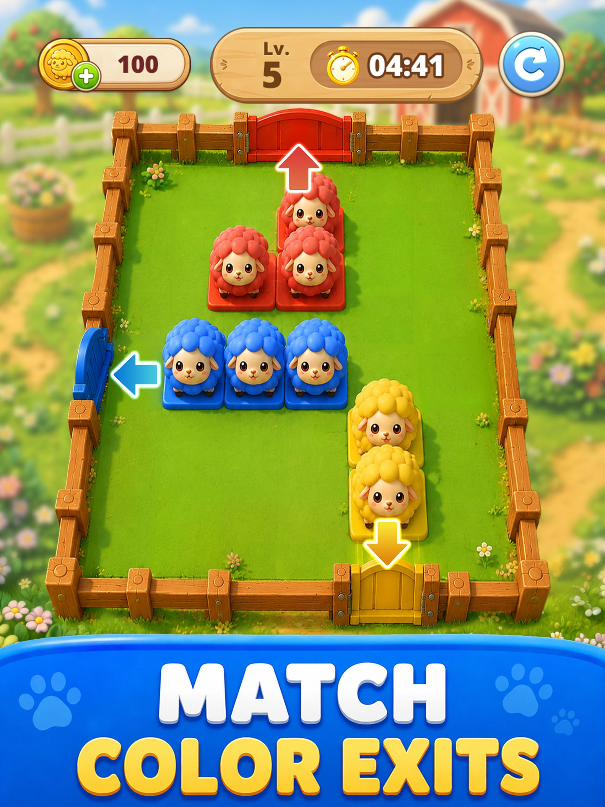 Sheep Slide: Unblock Jam Farm screenshot 6
