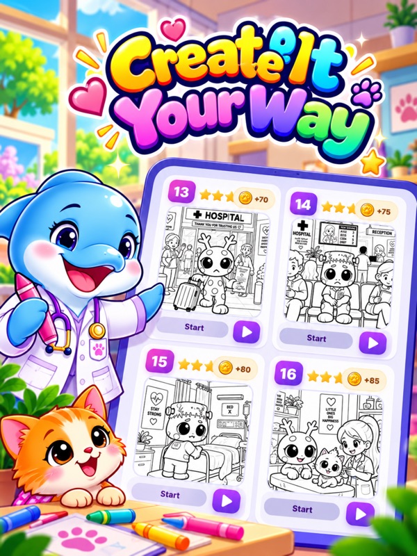 Animal Hospital: Coloring Game screenshot 12