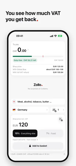 Zollo – Customs Calculator screenshot 2