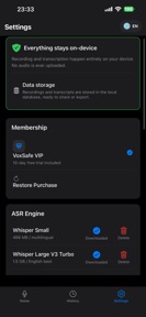 VoxSafe-Offline Transcription screenshot