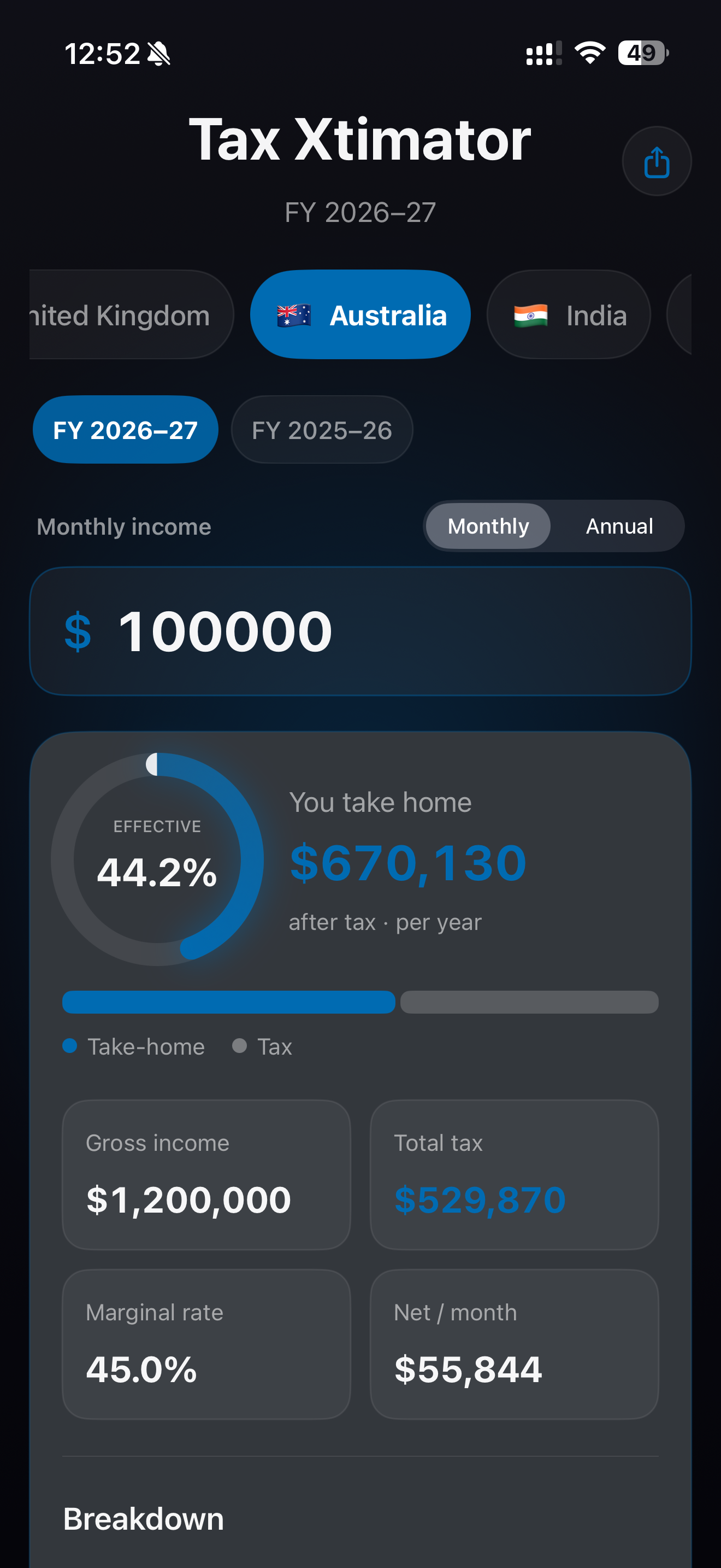 Tax Xtimator screenshot 6