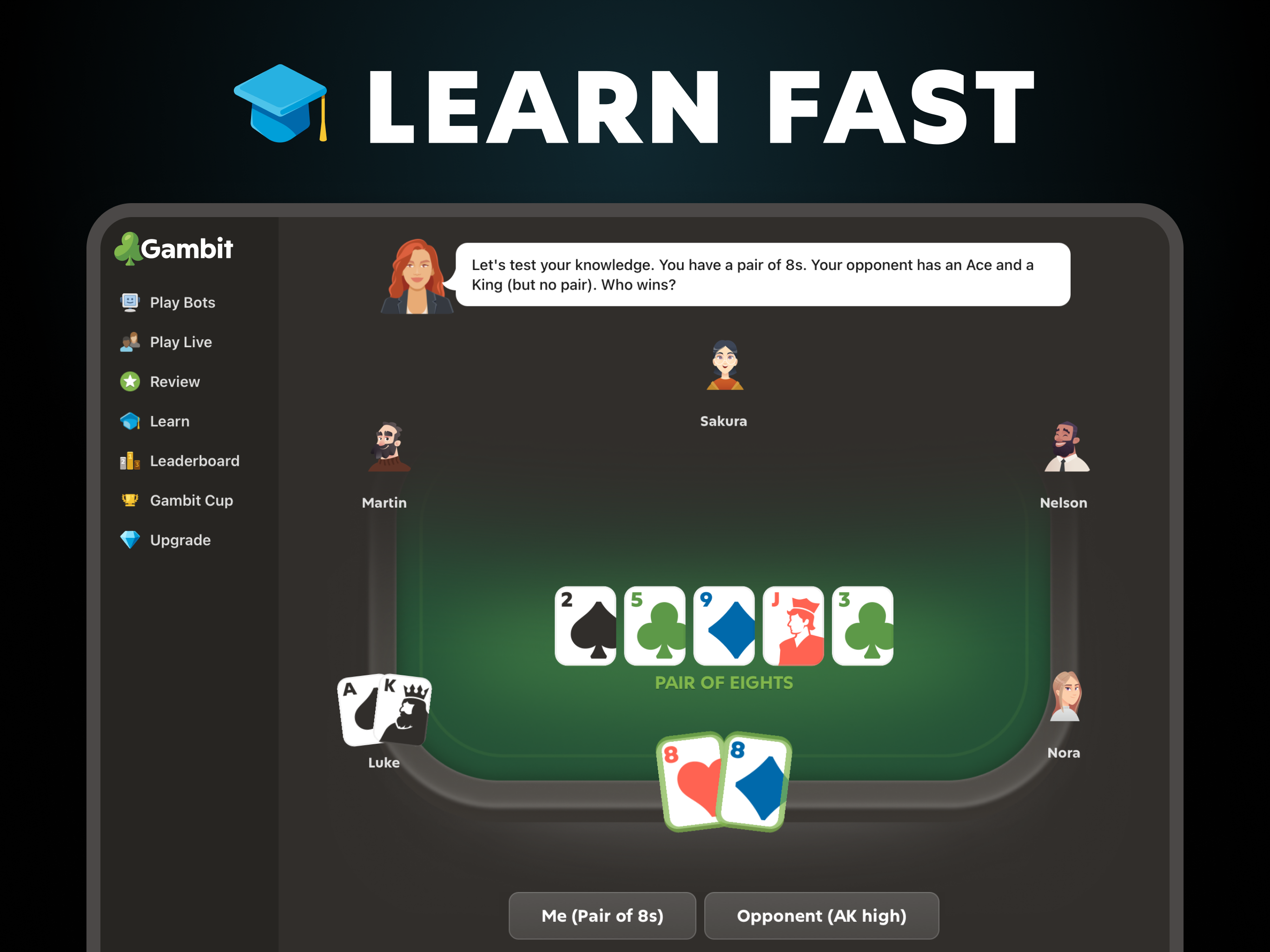 Gambit -  Play and Learn Poker
