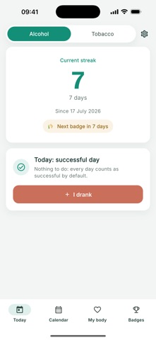 I'm clean iPhone screenshot