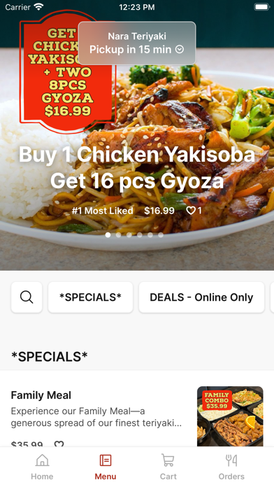 NARA TERIYAKI iPhone screenshot 2 - Food & Drink app