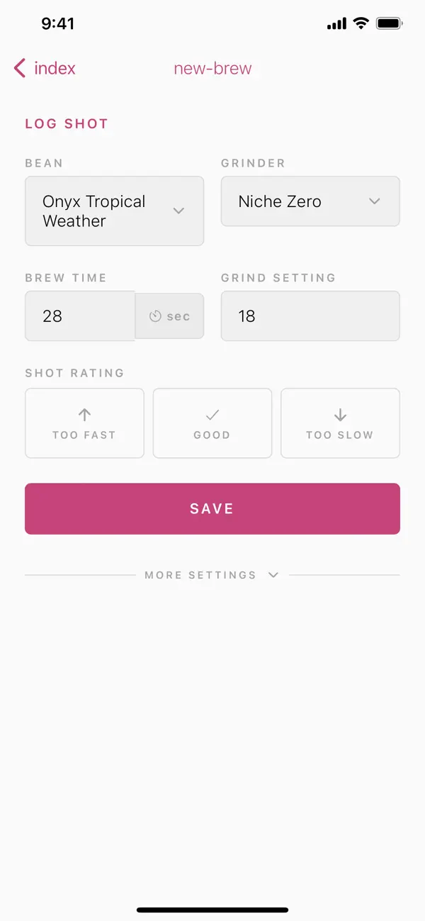 Screenshot #2 pour Espresso Tracker (e3f7ed)