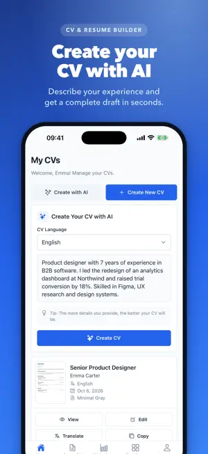 CV Makes: AI Resume Builder screenshot 1
