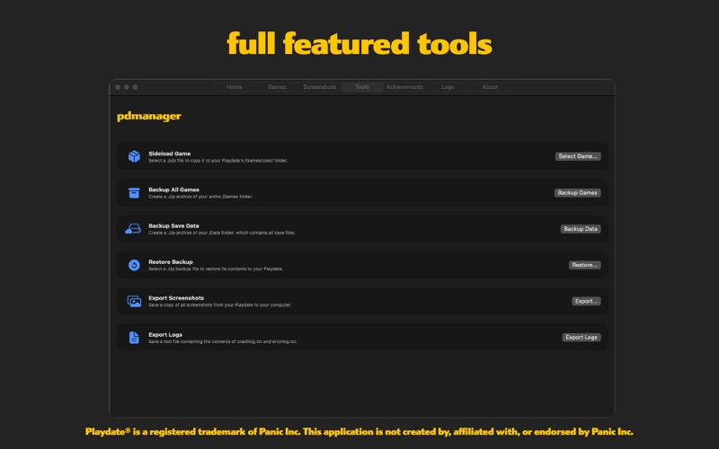 pdmanager screenshot