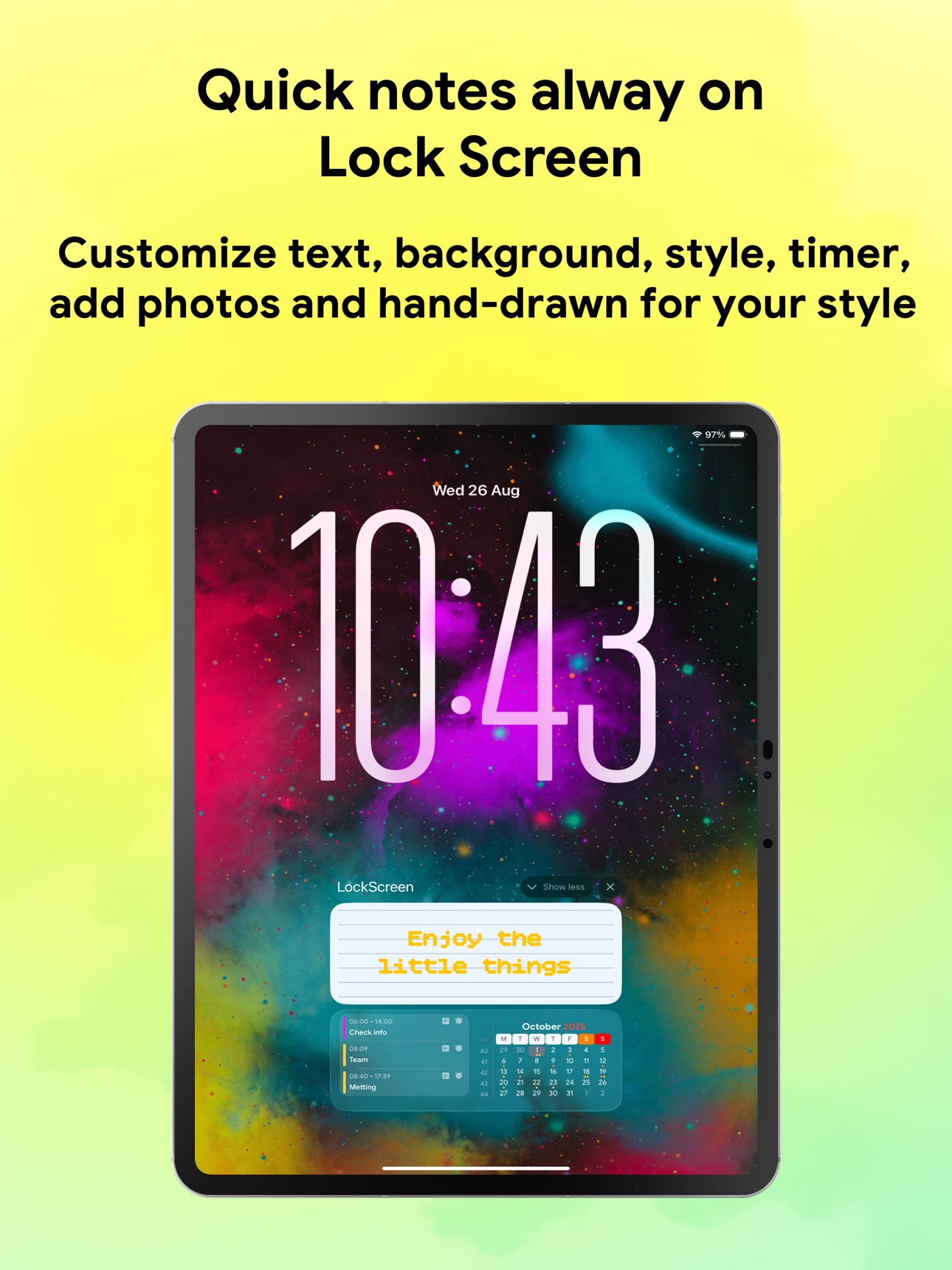 Screenshot 7 of LockScreen - Notes & Calendar