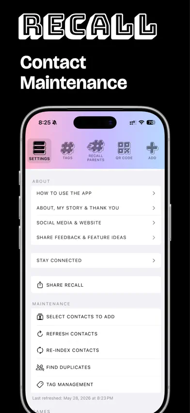 Recall Contacts screenshot 5