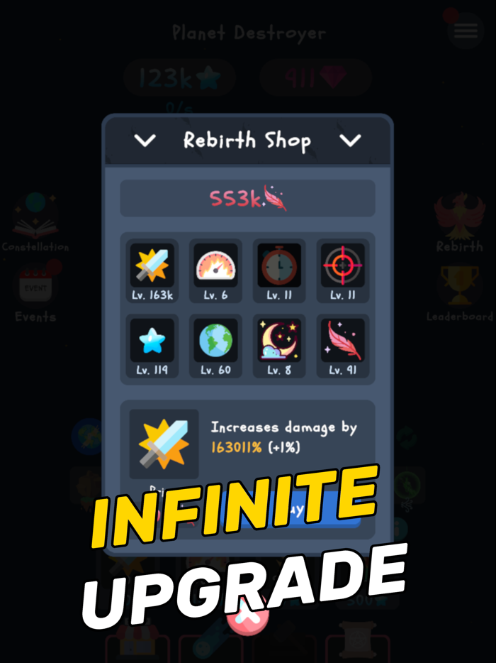 Planet Destroyer Idle Game