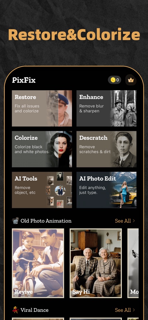 Restore Old Photos-PixFix - Graphics & Design App | MWM