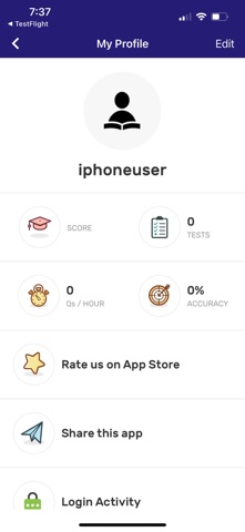 Examnation screenshot