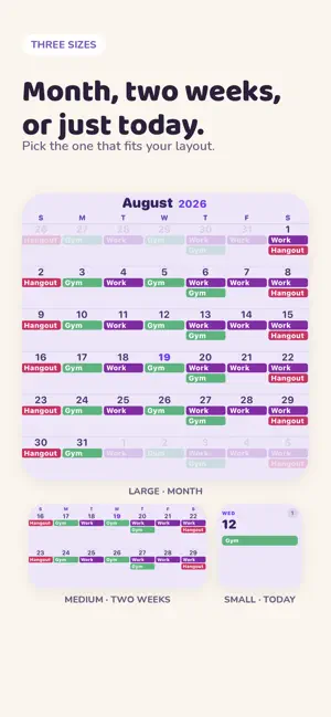 Lilacal: Calendar Widget screenshot 2