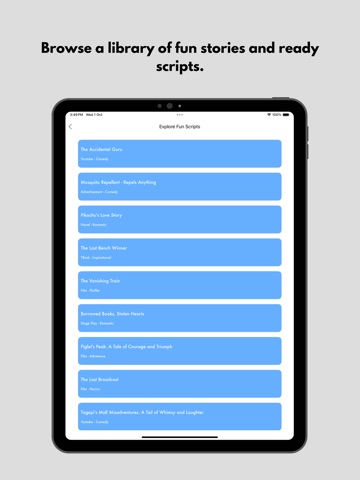AI Script Writing & Screenplay iPad screenshot