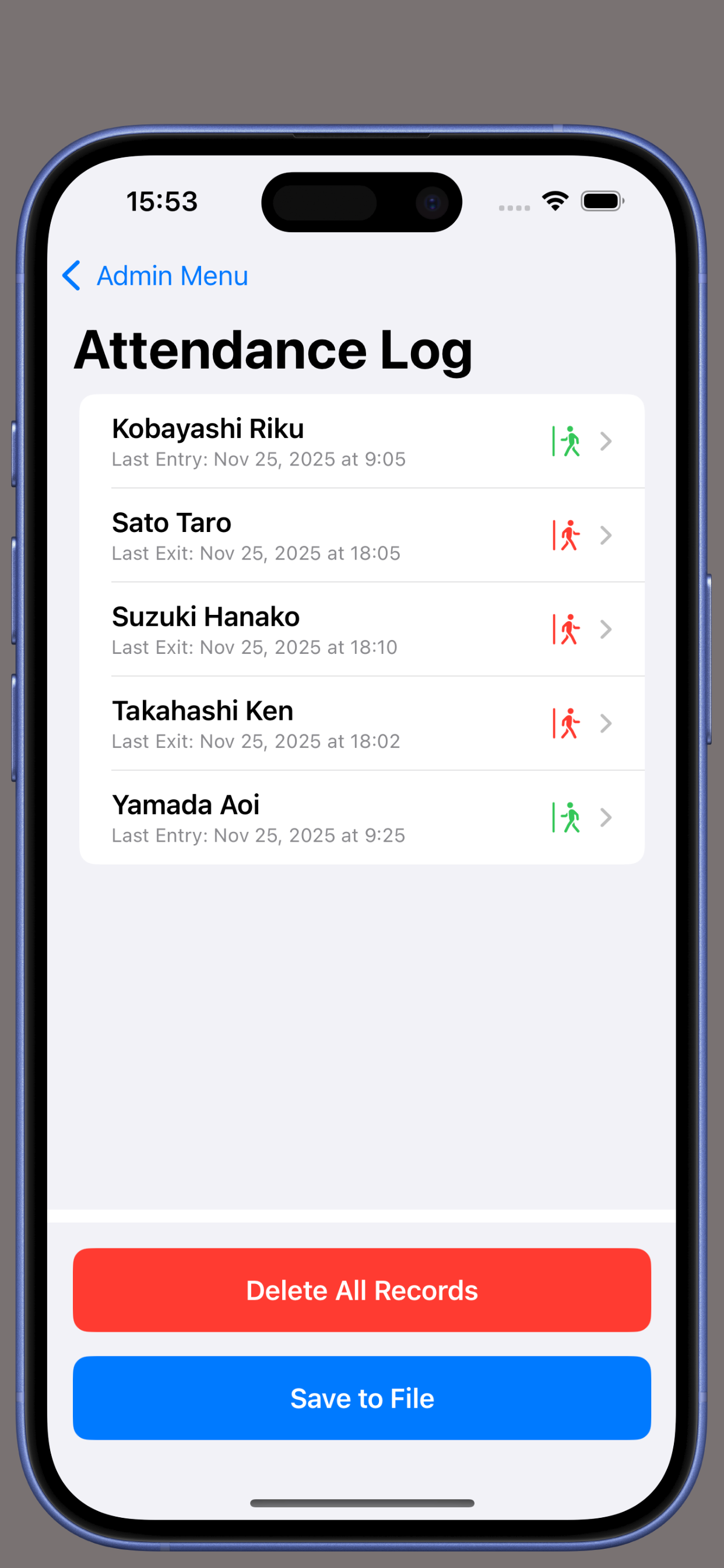 Face Entry - Entry/Exit Logger screenshot 3