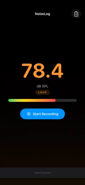 NoiseLog – Decibel Meter screenshot 1