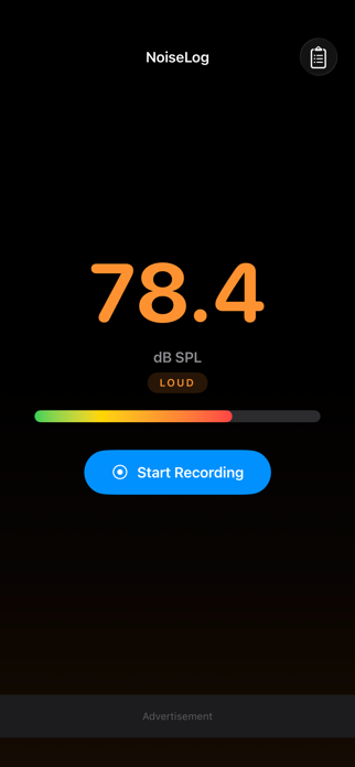 NoiseLog – Decibel Meter Screenshot 1 of 5