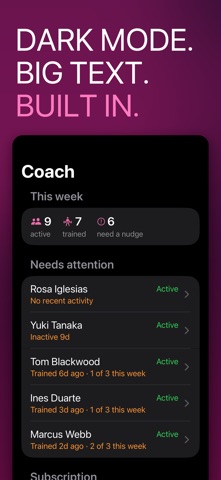 CoachFlat: Personal Trainer iPhone screenshot