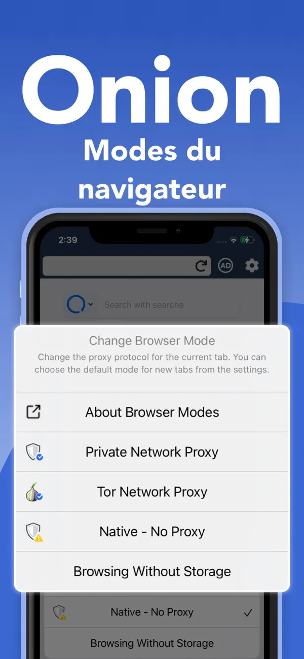Screenshot #2 pour Onion Browser: Private VPN