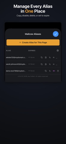Mailcow Aliases Screenshot 2 of 5