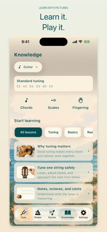 OneTune: Instrument Tuner iPhone screenshot