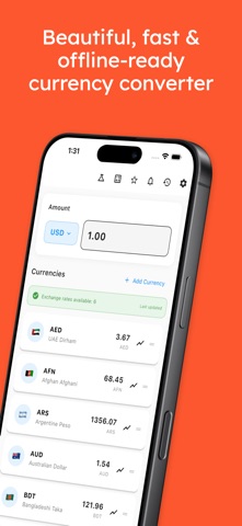 Currency Today – Live Exchange iPhone screenshot