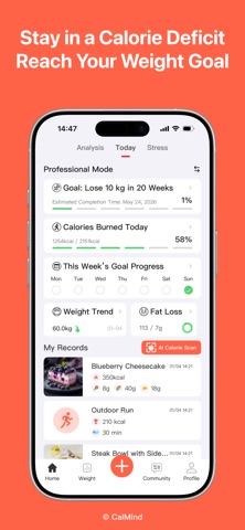 CalMind: AI Calorie Counter iPhone screenshot
