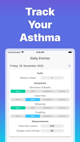 Asthma Tracker゜ screenshot