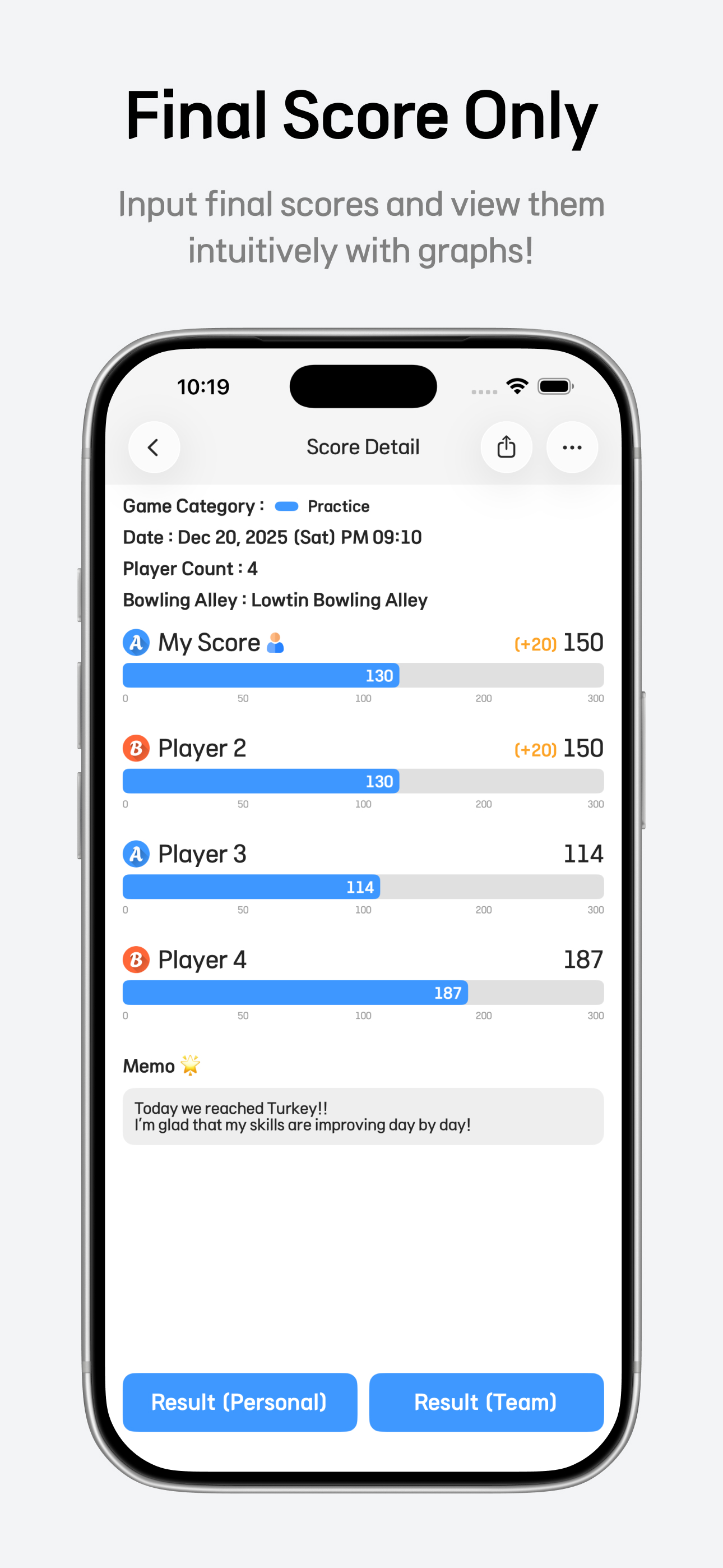 BowlingScore - Easy Record screenshot 5