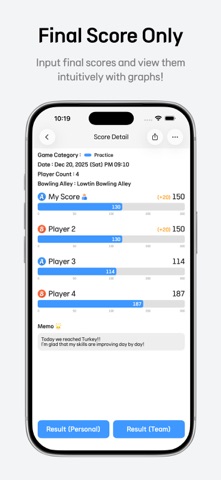 BowlingScore - Easy Record iPhone screenshot