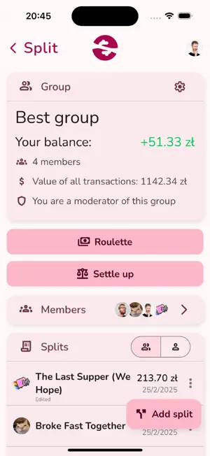 Split.rest screenshot 2