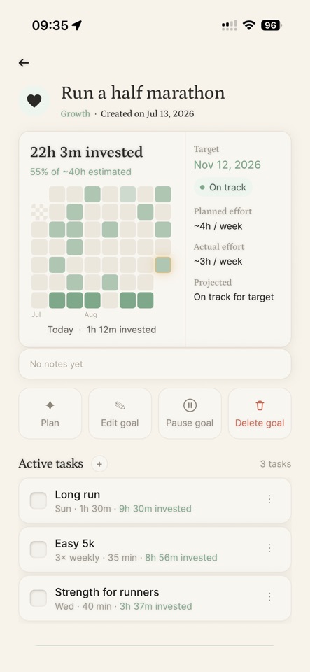 Tend — Goals, Tasks, Routines screenshot 2