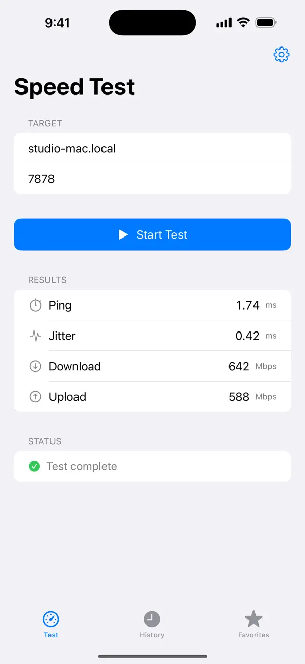 Screenshot #1 pour Jitter Box: Speed Test