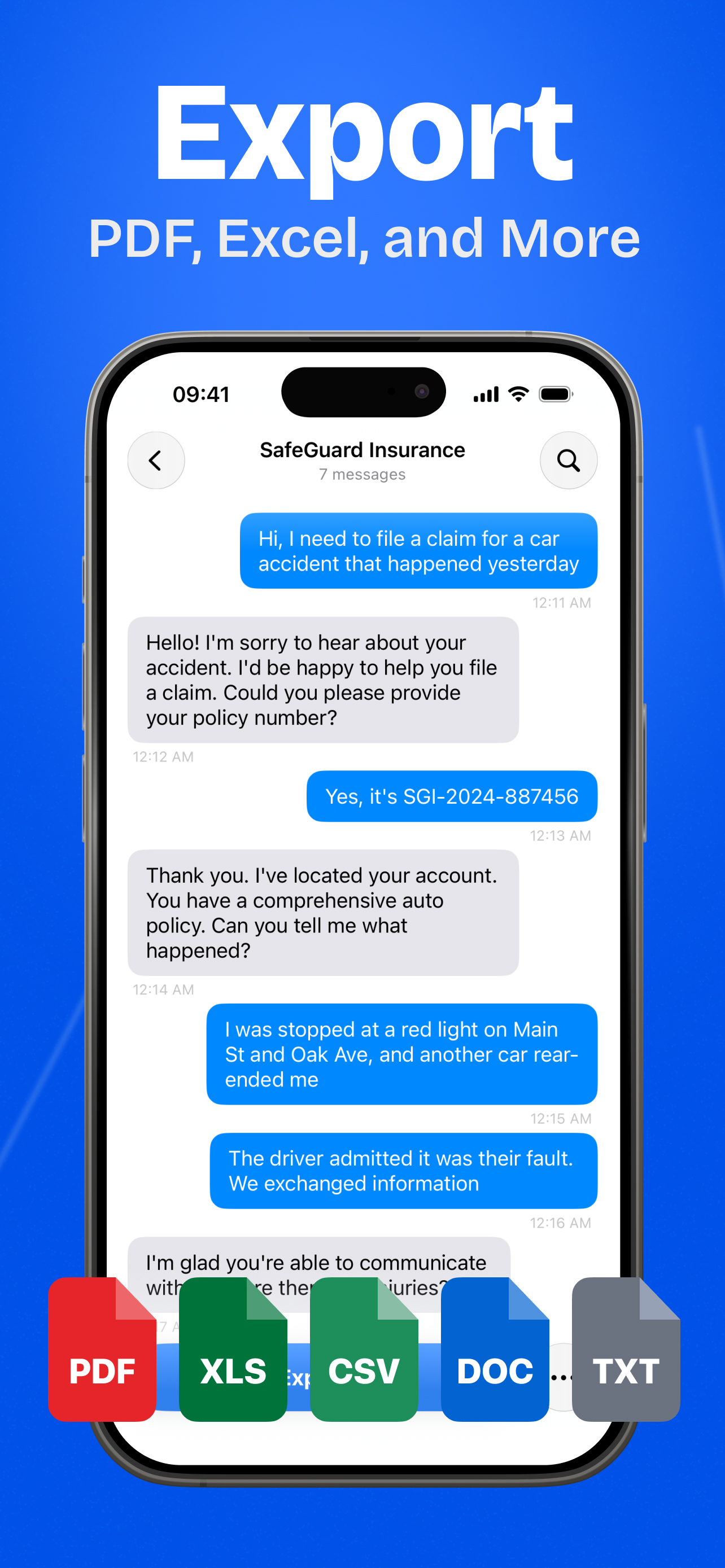 Text Message Export: TextScape screenshot 2