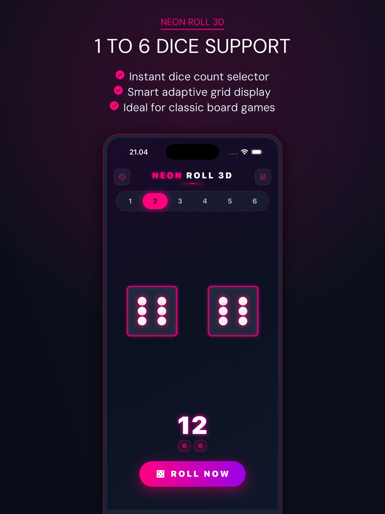 Screenshot 11 of Neon Roll 3D: Dice Roller