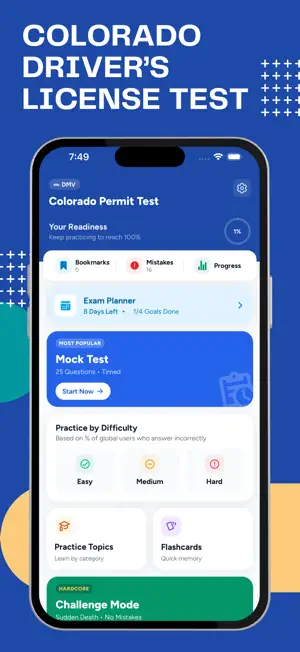 CO DMV Driving Knowledge Test screenshot 1