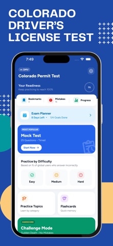 CO DMV Driving Knowledge Test Screenshot 1 of 8