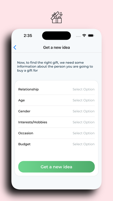 Gift Galaxy AI: Gift Ideas Screenshot