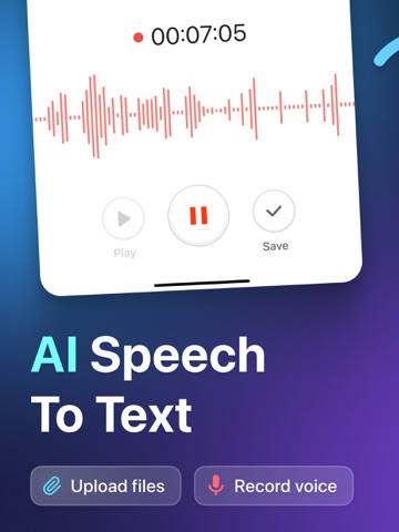 AI Transcribe: Voice to Text ⋆ iPad screenshot