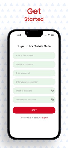 Tubali Data App screenshot
