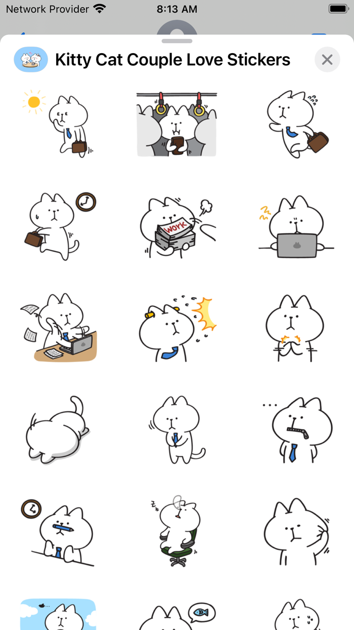 Kitty Cat Couple Love Stickers