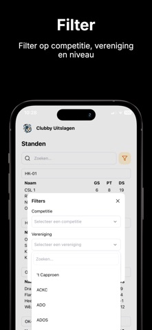 Clubby Uitslagen screenshot